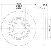 Диск тормозной Nisshinbo, арт. ND3013