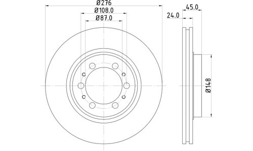 Диск тормозной Nisshinbo, арт. ND3013
