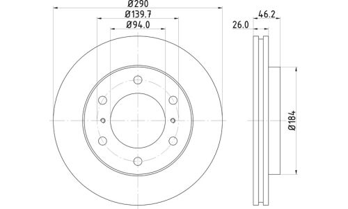 Диск тормозной Nisshinbo, арт. ND3016K