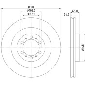 Диск тормозной Nisshinbo, арт. ND3019K
