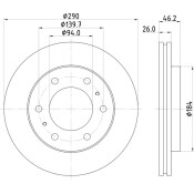 Диск тормозной Nisshinbo, арт. ND3027K