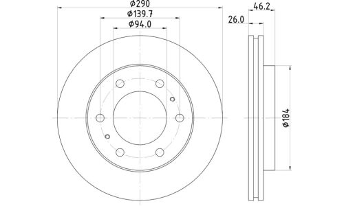 Диск тормозной Nisshinbo, арт. ND3027K