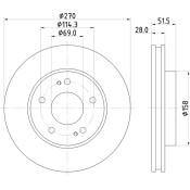 Диск тормозной Nisshinbo, арт. ND3028K