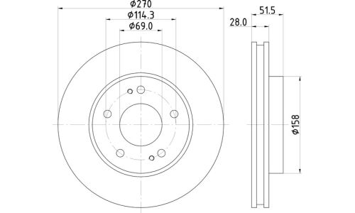 Диск тормозной Nisshinbo, арт. ND3028K