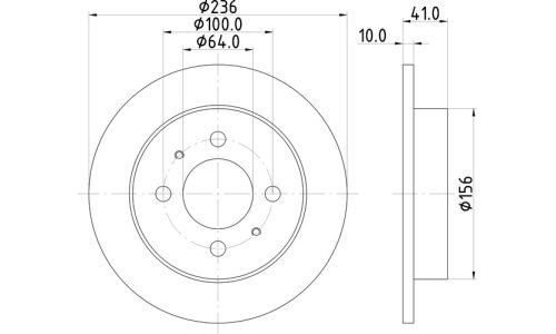 Диск тормозной Nisshinbo, арт. ND3036