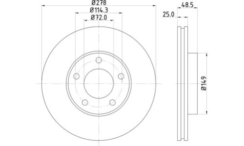 Диск тормозной Nisshinbo, арт. ND5001K