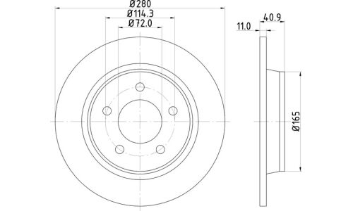 Диск тормозной Nisshinbo, арт. ND5017
