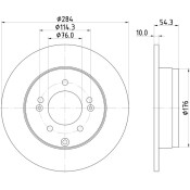 Диск тормозной Nisshinbo, задний, арт. ND6003K