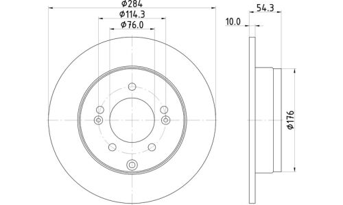Диск тормозной Nisshinbo, задний, арт. ND6003K