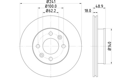 Диск тормозной | перед Nisshinbo, арт. ND6018K