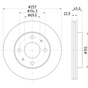Диск тормозной Nisshinbo, передний, арт. ND6034K