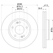 Диск тормозной Nisshinbo, арт. ND6037