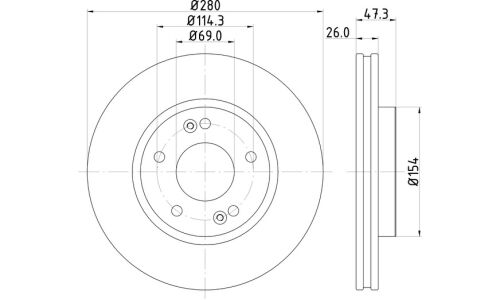 Диск тормозной Nisshinbo, арт. ND6037