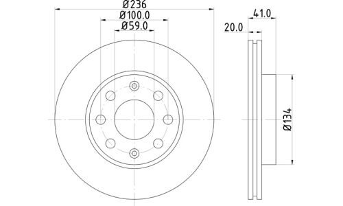 Диск тормозной | перед Nisshinbo, арт. ND6065K