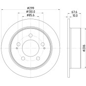 Диск тормозной Nisshinbo, арт. ND6085