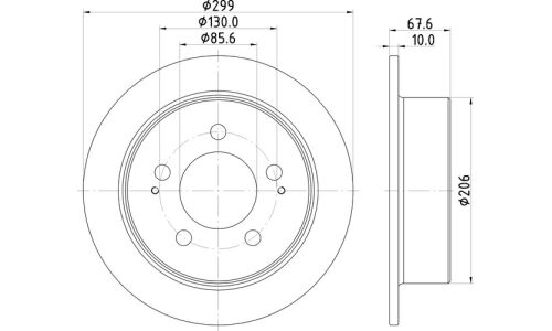 Диск тормозной Nisshinbo, арт. ND6085