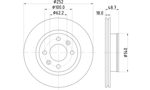Диск тормозной Nisshinbo, передний, арт. ND6087K
