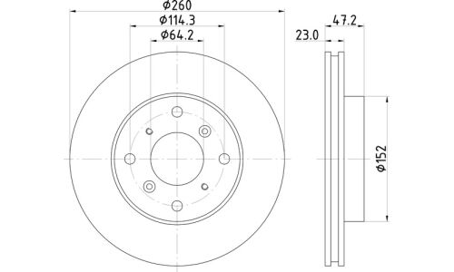Диск тормозной Nisshinbo, арт. ND8028K