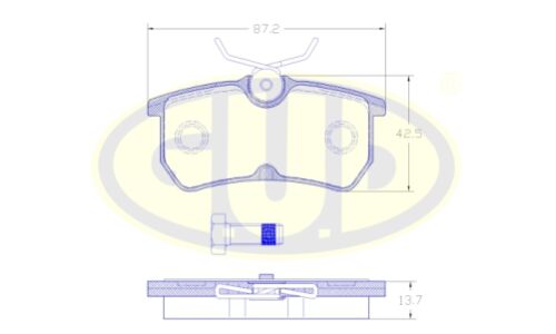 Колодки тормозные дисковые GUD, задние, комплект на ось (4 шт), арт. GBP069300
