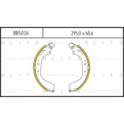 Колодки тормозные барабанные Blitz, комплект на ось (4 шт), арт. BB5016