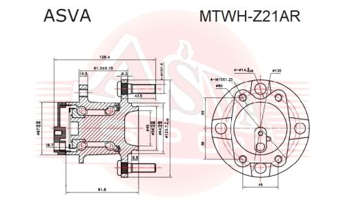 Ступица колеса Asva, арт. MTWH-Z21AR
