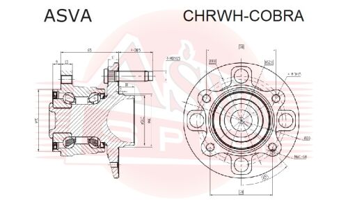 Ступица колеса Asva, задняя, арт. CHRWH-COBRA