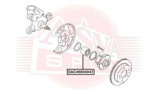 Подшипник ступицы Asva, арт. DAC46804043