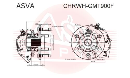 Ступица колеса Asva, арт. CHRWH-GMT900F