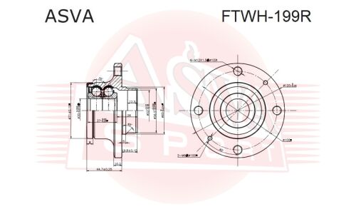 Ступица колеса Asva, задняя, арт. FTWH-199R