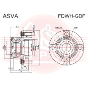 Ступица колеса Asva, передняя, арт. FDWH-GDF