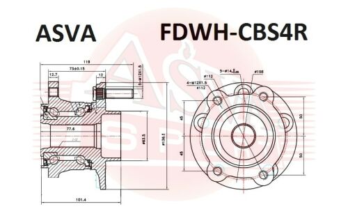 Ступица колеса Asva, арт. FDWH-CBS4R