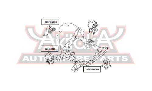Подушка двигателя гидравлическая | перед прав/лев Asva, арт. 0212-Z50F