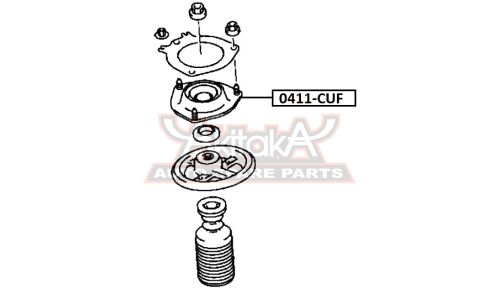 Опора амортизатора Asva передняя, правая/левая, арт. 0411-CUF