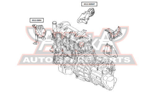Подушка двигателя гидравлическая | прав Asva, арт. 0512-DERH