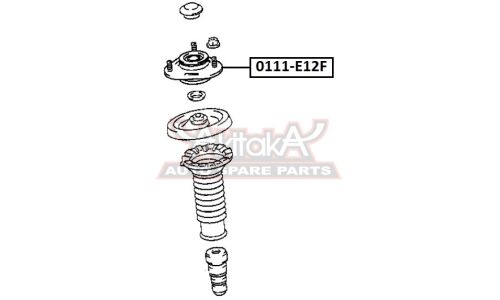 Опора амортизатора Asva передняя, правая/левая, арт. 0111-E12F