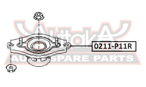 Опора амортизатора Asva, задняя, правая/левая, арт. 0211-P11R