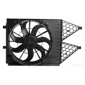 Вентилятор охлаждения радиатора Luzar, с кожухом, для Skoda Rapid, Volkswagen Polo, арт. LFK 1853