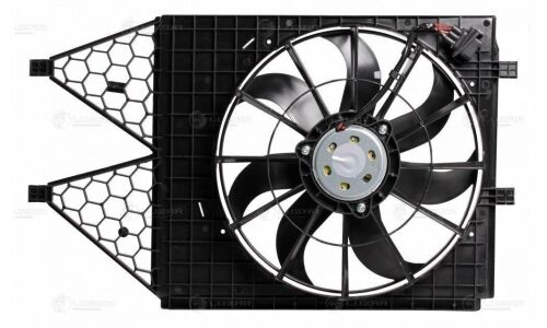 Вентилятор охлаждения радиатора Luzar, с кожухом, для Skoda Rapid, Volkswagen Polo, арт. LFK 1853