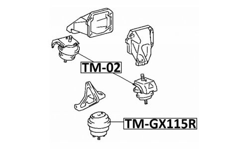 Опора (подушка) двигателя Febest, арт. TM-GX115R
