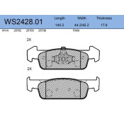 Колодки тормозные дисковые Jeenice, комплект на ось (4 шт), арт. WS2428.01