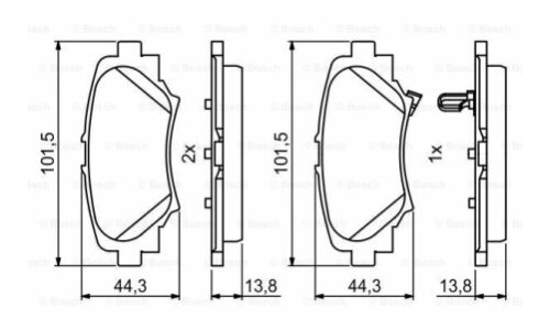 Колодки тормозные дисковые | зад Bosch, арт. 0 986 494 803