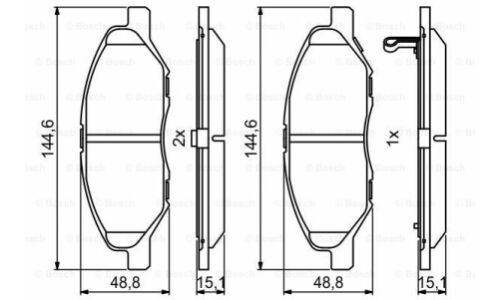 Колодки тормозные дисковые | перед Bosch, арт. 0 986 494 867