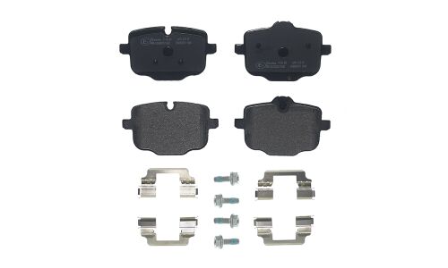 Колодки тормозные дисковые Brembo, комплект на ось (4 шт), арт. P06101