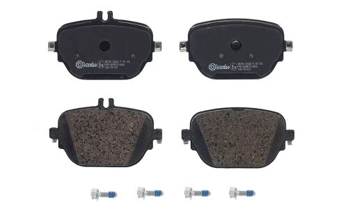 Колодки тормозные дисковые Brembo, задние, комплект на ось (4 шт), арт. P 50 138