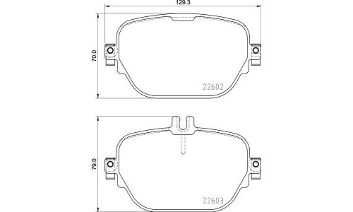 Колодки тормозные дисковые Brembo, задние, комплект на ось (4 шт), арт. P 50 138