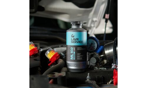 Промывка инжекторной системы Lavr Service ML102 Expert Line Diesel Injection Purge, для дизельных двигателей, с эффектом раскоксовки, бутылка 1л, арт. Ln3523