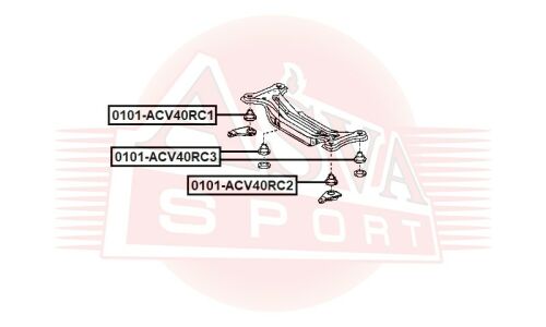 Сайлентблок Asva, арт. 0101-ACV40RC3