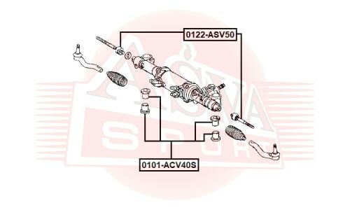 Втулка рулевой рейки Asva, арт. 0101-ACV40S