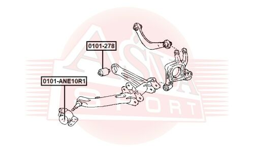 Сайлентблок Asva, арт. 0101-ANE10R1