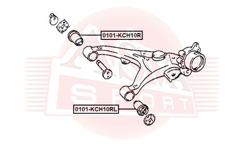 Сайлентблок Asva, арт. 0101-KCH10R